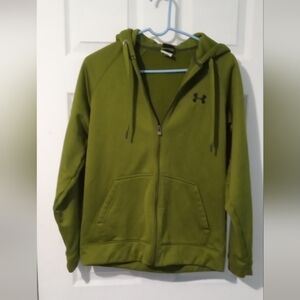 Under Armour Olive Green Full-Zip Hoodie Sweatshirt